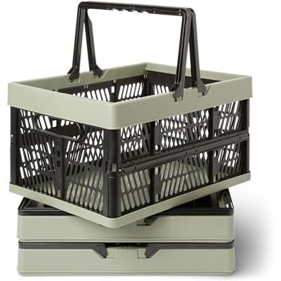 Amazon Zusammenklappbare Einkaufs-/Aufbewahrungskörbe mit Griffen, 25L, 3er-Pack Amazon Zusammenklappbare Einkaufs-/Aufbewahrungskörbe mit Griffen, 25L, 3er-Pack