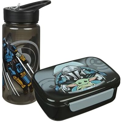 Scooli Star Wars Kindergeschirr Geschenkset Set bestehend aus Brotdose und Trinkflasche ideal für Schule oder Kindergarten – ab 4 Jahren – aus Kunststoff – BPA frei Scooli Star Wars Kindergeschirr Geschenkset Set bestehend aus Brotdose und Trinkflasche ideal für Schule oder Kindergarten – ab 4 Jahren – aus Kunststoff – BPA frei