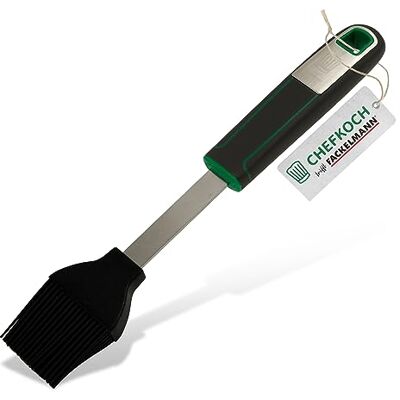 FACKELMANN CHEFKOCH Brat- und Backpinsel Premium – Zum Einpinseln von Marinaden & Soßen – 24,5 cm, Hitzebeständig bis 230°C – Pflegeleichte Silikon-Borsten, spülmaschinengeeignet FACKELMANN CHEFKOCH Brat- und Backpinsel Premium – Zum Einpinseln von Marinaden & Soßen – 24,5 cm, Hitzebeständig bis 230°C – Pflegeleichte Silikon-Borsten, spülmaschinengeeignet