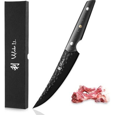 Wakoli Yugen Ausbeinmesser 15 cm, Edelstahl mit schwarzer Titanbeschichtung Starre Full-Tang-Klinge mit G10-Griff und 15° V-Schliff für präzises Ausbeinen, Parieren und Filetieren von Fisch und Fleisch Wakoli Yugen Ausbeinmesser 15 cm, Edelstahl mit schwarzer Titanbeschichtung Starre Full-Tang-Klinge mit G10-Griff und 15° V-Schliff für präzises Ausbeinen, Parieren und Filetieren von Fisch und Fleisch