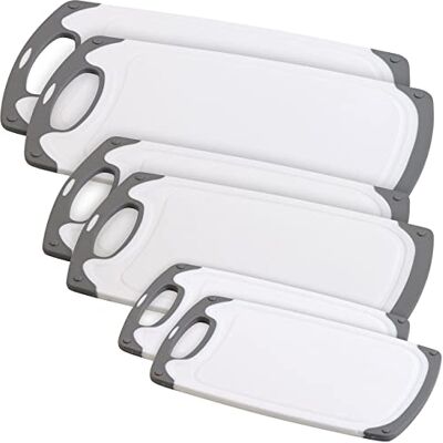 Rosenstein & Söhne 6er-Set Schneidebretter, 25x15 / 31,5x20 / 40x24 cm, antibakteriell (Schneidebrett) Rosenstein & Söhne 6er-Set Schneidebretter, 25x15 / 31,5x20 / 40x24 cm, antibakteriell (Schneidebrett)