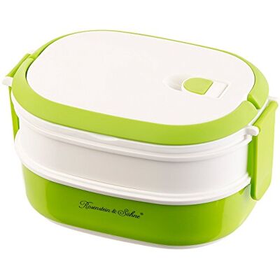 Rosenstein & Söhne Brotdose 2 Etagen: Lunchbox mit 2 Etagen und Tragegriff, Clip-Deckel, 700 ml (Mikrowellen Geschirr, Dosen mit Fächern, Brot) Rosenstein & Söhne Brotdose 2 Etagen: Lunchbox mit 2 Etagen und Tragegriff, Clip-Deckel, 700 ml (Mikrowellen Geschirr, Dosen mit Fächern, Brot)