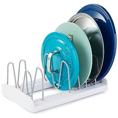 YouCopia StoreMore Verstellbarer Topfdeckel-Organizer, Standard, Weiß YouCopia StoreMore Verstellbarer Topfdeckel-Organizer, Standard, Weiß