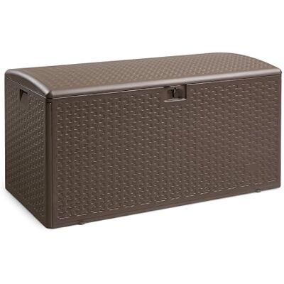 Amazon Box zur Aufbewahrung und Organisation für den Außenbereich, Terrasse, 375 l, braun Amazon Box zur Aufbewahrung und Organisation für den Außenbereich, Terrasse, 375 l, braun
