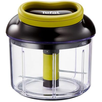 Tefal K13212 5-Sekunden-Zerkleinerer ohne Strom, 900ml, Universalzerkleinerer für Gemüse, Obst, Nüsse, Knoblauch, Babynahrung inkl. zusätzlichem Ice-Crusher, Schwarz/Grün/Transparent Tefal K13212 5-Sekunden-Zerkleinerer ohne Strom, 900ml, Universalzerkleinerer für Gemüse, Obst, Nüsse, Knoblauch, Babynahrung inkl. zusätzlichem Ice-Crusher, Schwarz/Grün/Transparent
