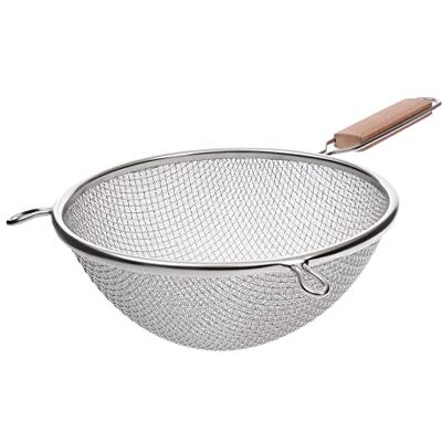 GRÄWE Großküchensieb, Passiersieb Ø 20 cm, Edelstahl, sehr Feinmaschig, mit doppeltem Netz, starker Holzgriff GRÄWE Großküchensieb, Passiersieb Ø 20 cm, Edelstahl, sehr Feinmaschig, mit doppeltem Netz, starker Holzgriff