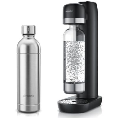 Arendo Soda Maker Wassersprudler – inkl. 1000 ml Wasserflasche BPA frei + 1000ml WAsserflasche Edelstahl – fein dosierbar – Soda Streamer kompatibel mit 60 l CO2 Zylindern Arendo Soda Maker Wassersprudler – inkl. 1000 ml Wasserflasche BPA frei + 1000ml WAsserflasche Edelstahl – fein dosierbar – Soda Streamer kompatibel mit 60 l CO2 Zylindern