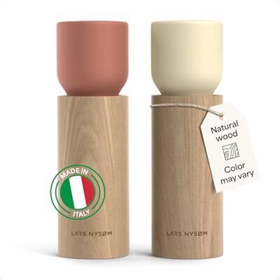 LARS NYSØM Salz und Pfeffermühle Holz Set Manuelle Mühlen Keramikmahlwerk Made in Italy Einstellbarer Mahlgrad von fein bis grob Salzmühle für grobes Salz Salz und Pfeffermühle aus Buchenholz LARS NYSØM Salz und Pfeffermühle Holz Set Manuelle Mühlen Keramikmahlwerk Made in Italy Einstellbarer Mahlgrad von fein bis grob Salzmühle für grobes Salz Salz und Pfeffermühle aus Buchenholz