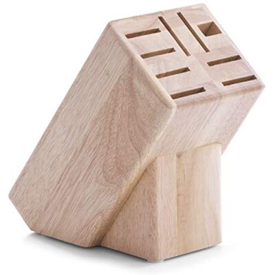 ZELLER PRESENT SCHÖNER LEBEN. PRAKTISCH WOHNEN. Zeller 24551 Messerblock, Gummibaum, ca. 12,5 x 22 x 25 cm, beige, small ZELLER PRESENT SCHÖNER LEBEN. PRAKTISCH WOHNEN. Zeller 24551 Messerblock, Gummibaum, ca. 12,5 x 22 x 25 cm, beige, small