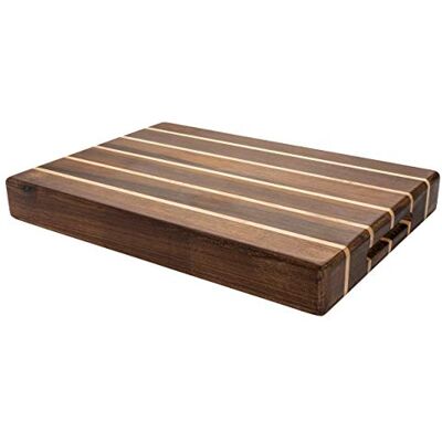 Rio Grunwerg Rockingham Forest Multi-Holz Schneidebrett – Akazie, Verkohlte Akazie & Kautschukholz – Rechteckig, 35 x 25 x 4.5 cm, Extra-dick Rio Grunwerg Rockingham Forest Multi-Holz Schneidebrett – Akazie, Verkohlte Akazie & Kautschukholz – Rechteckig, 35 x 25 x 4.5 cm, Extra-dick