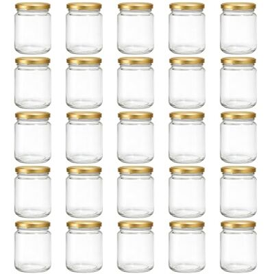 Vitrea 25x Marmeladengläser 275 ml mit Deckel Gold TO 66 Einmachgläser zum befüllen mit Schraubdeckel Sturzgläser für Marmelade Schraubgläser leere Gläser 25 Stück Vitrea 25x Marmeladengläser 275 ml mit Deckel Gold TO 66 Einmachgläser zum befüllen mit Schraubdeckel Sturzgläser für Marmelade Schraubgläser leere Gläser 25 Stück