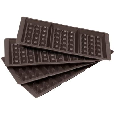 Lurch 585084 FlexiForm Waffel 2er Set / 4 Backformen aus 100% BPA-freiem Platin Silikon (3 Fach, 4er Set), Braun Lurch 585084 FlexiForm Waffel 2er Set / 4 Backformen aus 100% BPA-freiem Platin Silikon (3 Fach, 4er Set), Braun