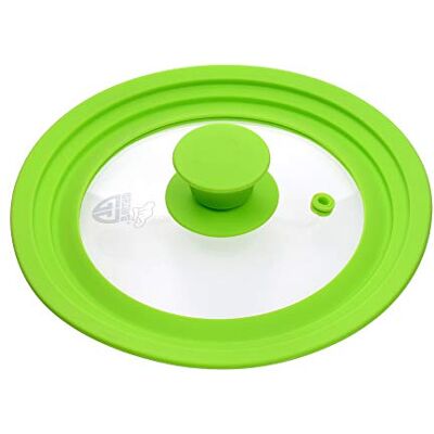 GRÄWE Universal-Glasdeckel Grün 16-20 cm, für Kochtöpfe und Pfannen, gehärtetes Glas, Silikongriff, mit Dampfaustritt GRÄWE Universal-Glasdeckel Grün 16-20 cm, für Kochtöpfe und Pfannen, gehärtetes Glas, Silikongriff, mit Dampfaustritt