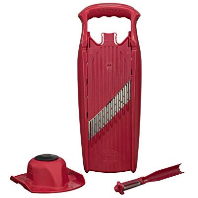 Börner Welle-Waffel PowerLine Wellenschneider + Fruchthalter + Schäler (3er Set) • Gemüseschneider für Wellen- & Waffelschnitt • Hobel für Gitterkartoffeln & Pommes • Farbe: Rot Börner Welle-Waffel PowerLine Wellenschneider + Fruchthalter + Schäler (3er Set) • Gemüseschneider für Wellen- & Waffelschnitt • Hobel für Gitterkartoffeln & Pommes • Farbe: Rot