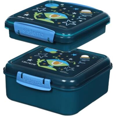 Sistema Expressions Kids Bento Brotdose Set Bento Cube (1,25L) & Sandwich Box (450ml) Alien Laguna Sistema Expressions Kids Bento Brotdose Set Bento Cube (1,25L) & Sandwich Box (450ml) Alien Laguna