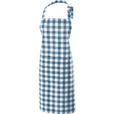 REDBEST Koch-Schürze, Küchenschürze karo, 100% Baumwolle blau Größe 75x90 cm verstellbare Halsschlaufe, große aufgesetzte Tasche, robustes Gewebe REDBEST Koch-Schürze, Küchenschürze karo, 100% Baumwolle blau Größe 75x90 cm verstellbare Halsschlaufe, große aufgesetzte Tasche, robustes Gewebe