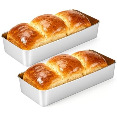 VINATO 2 Stücke Backblech,Edelstahl Backblech Klein Ofenblech,Rechteckig Edelstahlbackbleche für Lasagne Brownie Tiramisu, 33 x 15 x 6.5cm, Ungiftig & Gesund VINATO 2 Stücke Backblech,Edelstahl Backblech Klein Ofenblech,Rechteckig Edelstahlbackbleche für Lasagne Brownie Tiramisu, 33 x 15 x 6.5cm, Ungiftig & Gesund