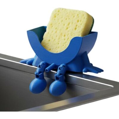 Generic Cute Hanging Sponge Holder with Drainage, Smile Face Hanging Sink CDDY Sponge Holder for Kitchen Sink Accessories 3D Printed Organizer With Drainage Holes And Legs Plastic Shelf For Sponges And Generic Cute Hanging Sponge Holder with Drainage, Smile Face Hanging Sink CDDY Sponge Holder for Kitchen Sink Accessories 3D Printed Organizer With Drainage Holes And Legs Plastic Shelf For Sponges And
