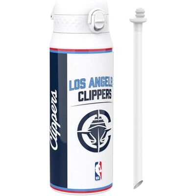 ion8 NBA Los Angeles Clippers Trinkflasche Mit Herausnehmbarem Strohhalm, 750ml/24oz, Auslaufsichere Isolierflasche, Leicht Zu Öffnen, Sicherer Verschluss, Spülmaschinenfest, Klappdeckel, Metallflasche ion8 NBA Los Angeles Clippers Trinkflasche Mit Herausnehmbarem Strohhalm, 750ml/24oz, Auslaufsichere Isolierflasche, Leicht Zu Öffnen, Sicherer Verschluss, Spülmaschinenfest, Klappdeckel, Metallflasche