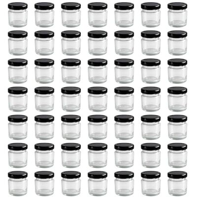 Vitrea 50x Mini Marmeladengläser 37 ml mit Deckel Schwarz TO 43 kleine Einmachgläser zum befüllen mit Schraubdeckel Schraubgläser leere Gläser für Marmelade 50 Stück Vitrea 50x Mini Marmeladengläser 37 ml mit Deckel Schwarz TO 43 kleine Einmachgläser zum befüllen mit Schraubdeckel Schraubgläser leere Gläser für Marmelade 50 Stück