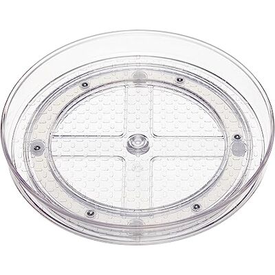 Amazon Drehbares Ablagefach Lazy Susan, transparent, Organizer, 22,9 cm, 2 Stück Amazon Drehbares Ablagefach Lazy Susan, transparent, Organizer, 22,9 cm, 2 Stück