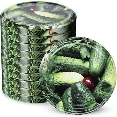 KADAX 10er Set Schraubdeckel TO82 ⌀ 82mm Gurken – Twist-Off Ersatzdeckel für 235-900ml Einmach- & Marmeladengläser Luftdicht & Spülmaschinenfest KADAX 10er Set Schraubdeckel TO82 ⌀ 82mm Gurken – Twist-Off Ersatzdeckel für 235-900ml Einmach- & Marmeladengläser Luftdicht & Spülmaschinenfest