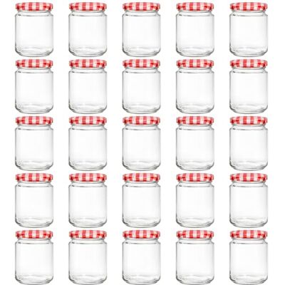 Vitrea 25x Marmeladengläser 275 ml mit Deckel Rot Kariert TO 66 Einmachgläser zum befüllen mit Schraubdeckel Sturzgläser für Marmelade Schraubgläser leere Gläser 25 Stück Vitrea 25x Marmeladengläser 275 ml mit Deckel Rot Kariert TO 66 Einmachgläser zum befüllen mit Schraubdeckel Sturzgläser für Marmelade Schraubgläser leere Gläser 25 Stück