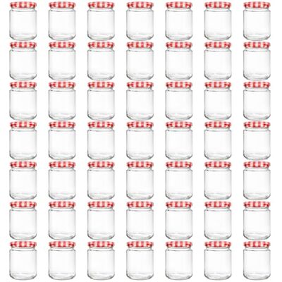 Vitrea 50x Marmeladengläser 275 ml mit Deckel Rot Kariert TO 66 Einmachgläser zum befüllen mit Schraubdeckel Sturzgläser für Marmelade Schraubgläser leere Gläser 50 Stück Vitrea 50x Marmeladengläser 275 ml mit Deckel Rot Kariert TO 66 Einmachgläser zum befüllen mit Schraubdeckel Sturzgläser für Marmelade Schraubgläser leere Gläser 50 Stück