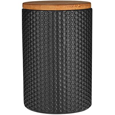 Premier Dolomite schwarz HEX Tee Kaffee Zucker Kanister Bambus Deckel Küche Lebensmittel Vorratsdose Premier Dolomite schwarz HEX Tee Kaffee Zucker Kanister Bambus Deckel Küche Lebensmittel Vorratsdose
