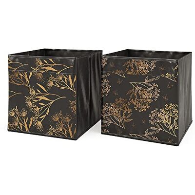 Vicco Faltbare Aufbewahrungsbox - 30x30x30 cm - Schwarz/Guld Vicco Faltbare Aufbewahrungsbox - 30x30x30 cm - Schwarz/Guld