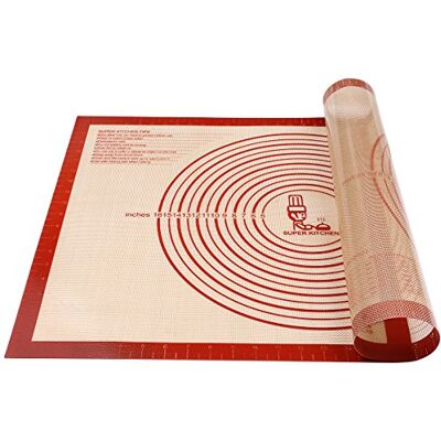 Super Antihafte Rutschfeste Backunterlage Backmatte Silikon Teig Groß 71x51cm Ausrollmatte Teigmatte Silikonmatte Backen Arbeitsmatte mit Messung für Fondant Gebäck Pizza Matte,BPA Frei(Rot) Super Antihafte Rutschfeste Backunterlage Backmatte Silikon Teig Groß 71x51cm Ausrollmatte Teigmatte Silikonmatte Backen Arbeitsmatte mit Messung für Fondant Gebäck Pizza Matte,BPA Frei(Rot)