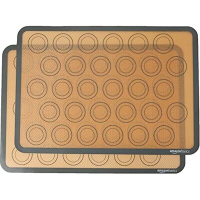 Amazon Rechteckig Backmatte für Macarons aus Silikon, Beige, Grau, 2 Stück, 29.5 x 41.9 cm Amazon Rechteckig Backmatte für Macarons aus Silikon, Beige, Grau, 2 Stück, 29.5 x 41.9 cm