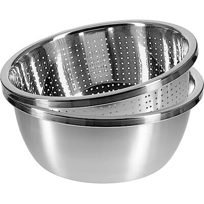 GRÄWE Seiher und Schüssel Set, Ø 28 cm, 2-teilig, Edelstahl GRÄWE Seiher und Schüssel Set, Ø 28 cm, 2-teilig, Edelstahl