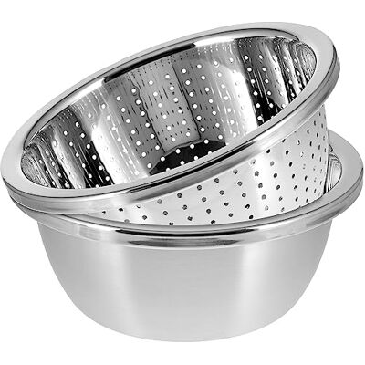GRÄWE Seiher und Schüssel Set, Ø 20 cm, 2-teilig, Edelstahl GRÄWE Seiher und Schüssel Set, Ø 20 cm, 2-teilig, Edelstahl