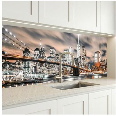 Dimex Küchenrückwand Folie Selbstklebend Manhattan 180 x 60 cm Klebefolie Dekofolie Spritzschutz für Küche Made in EU Dimex Küchenrückwand Folie Selbstklebend Manhattan 180 x 60 cm Klebefolie Dekofolie Spritzschutz für Küche Made in EU
