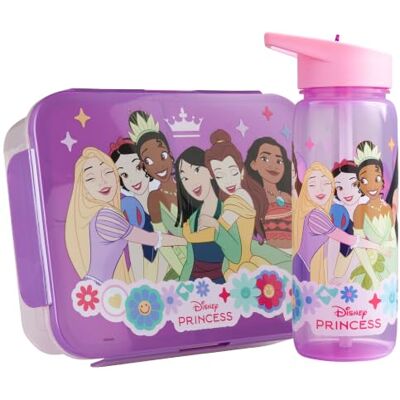 Get Trend Disney Prinzessinnen Brotdose Kinder & 640ml Trinkflasche Set, 1,75L Snackbox mit Fächern, Spülmaschinen & Mikrowellengeeignet, BPA Frei Bento Lunchbox Schule & Freizeit (Rosa/Lila Princess) Get Trend Disney Prinzessinnen Brotdose Kinder & 640ml Trinkflasche Set, 1,75L Snackbox mit Fächern, Spülmaschinen & Mikrowellengeeignet, BPA Frei Bento Lunchbox Schule & Freizeit (Rosa/Lila Princess)