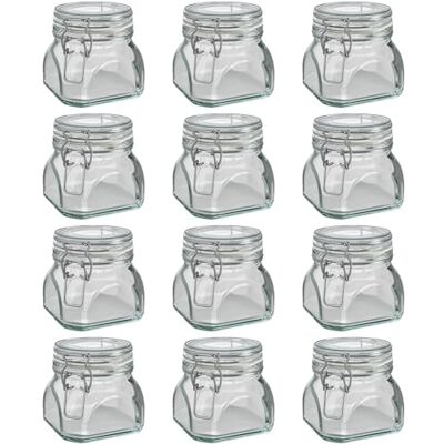 WELLGRO Einmachglas mit Bügelverschluss 550 ml Bügelverschlussglas Glas Made in Germany Menge und Farbe wählbar, Farbe:Weiß, Stückzahl:12 Stück WELLGRO Einmachglas mit Bügelverschluss 550 ml Bügelverschlussglas Glas Made in Germany Menge und Farbe wählbar, Farbe:Weiß, Stückzahl:12 Stück