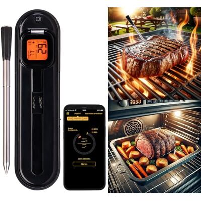 Rosenstein & Söhne Grillthermometer App: Kabelloses smartes Fleisch-, Braten- & Grill-Thermometer, BT 5, App (Kochofen-Grillthermometer, Bratenthermometer Digital Funk, Topf) Rosenstein & Söhne Grillthermometer App: Kabelloses smartes Fleisch-, Braten- & Grill-Thermometer, BT 5, App (Kochofen-Grillthermometer, Bratenthermometer Digital Funk, Topf)