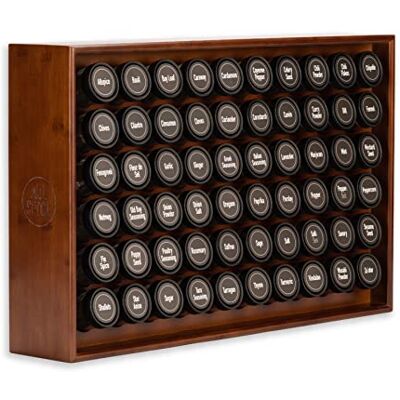 AllSpice Gewürzregal aus Holz, inkl. 60 Gläser 118 ml, Walnussholz AllSpice Gewürzregal aus Holz, inkl. 60 Gläser 118 ml, Walnussholz