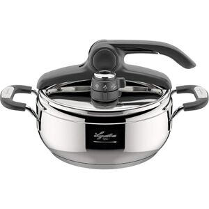 Lagostina Briosa LagoeasyUp Schnellkochtopf aus Edelstahl 18/10 mit einfacher Öffnung, Lagofusionboden und Zwei-Druckventil, Schnellkochtopf für Induktion und Gas, Fassungsvermögen 3,5 l Lagostina Briosa LagoeasyUp Schnellkochtopf aus Edelstahl 18/10 mit einfacher Öffnung, Lagofusionboden und Zwei-Druckventil, Schnellkochtopf für Induktion und Gas, Fassungsvermögen 3,5 l