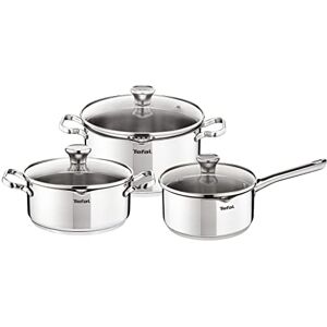 Tefal Duetto On A705S636 Kochgeschirr, Kochtopf 16 cm, Kochtöpfe 20/24 cm, Glasdeckel, Induktion, Edelstahl 18/10, 10 Jahre Garantie, 3-lagige Basis, Duetto On A705S636 Tefal Duetto On A705S636 Kochgeschirr, Kochtopf 16 cm, Kochtöpfe 20/24 cm, Glasdeckel, Induktion, Edelstahl 18/10, 10 Jahre Garantie, 3-lagige Basis, Duetto On A705S636