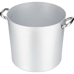 Baldassare Agnelli Pentole Agnelli Profi-Aluminium 3 mm, hoher Topf mit zwei Griffen 32 cm silber/schwarz Baldassare Agnelli Pentole Agnelli Profi-Aluminium 3 mm, hoher Topf mit zwei Griffen 32 cm silber/schwarz