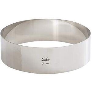 Decora 0063751 TORTENRING RUND AUS Edelstahl Ø 24 X H 6 cm, Silber/Schwarz Decora 0063751 TORTENRING RUND AUS Edelstahl Ø 24 X H 6 cm, Silber/Schwarz