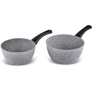 KARACA Gris Biogranit Induktions Milchtopf-Set, 2-teilig Praktisches Set mit Milchkännchen in zwei Größen Ideal für die Zubereitung von Milch und anderen Flüssigkeiten KARACA Gris Biogranit Induktions Milchtopf-Set, 2-teilig Praktisches Set mit Milchkännchen in zwei Größen Ideal für die Zubereitung von Milch und anderen Flüssigkeiten