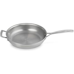 LE CREUSET Unbeschichtete Bratpfanne mit Gegengriff aus 3-ply Edelstahl, Ø 28 cm, Für alle Herdarten inkl. Induktion und Ofen geeignet, Silber, 96200228001100 LE CREUSET Unbeschichtete Bratpfanne mit Gegengriff aus 3-ply Edelstahl, Ø 28 cm, Für alle Herdarten inkl. Induktion und Ofen geeignet, Silber, 96200228001100