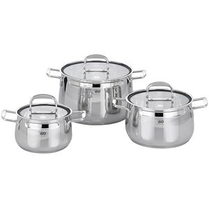 Elo Topfset 3-teilig Mystery 91005, stapelbar, Edelstahl 18/10 mit Volumenskala & Öl-Dosiersystem, backofenfest, spülmaschinengeeignet Elo Topfset 3-teilig Mystery 91005, stapelbar, Edelstahl 18/10 mit Volumenskala & Öl-Dosiersystem, backofenfest, spülmaschinengeeignet