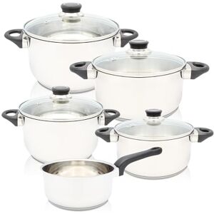 KRÜGER Karl SAP Edelstahl Topfset Apollo, 5-teilig, Silber KRÜGER Karl SAP Edelstahl Topfset Apollo, 5-teilig, Silber