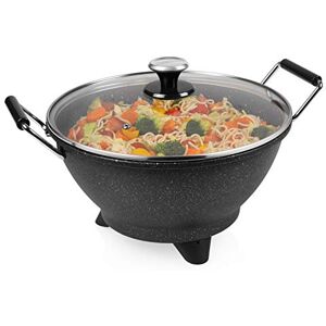 Princess Stir-Fry Elektro-Wok 1400 Watt, 7 Liter, 35 cm Durchmesser, Regulierbarer Thermostat, Marmorbeschichtung, Schwarz, 162389 Princess Stir-Fry Elektro-Wok 1400 Watt, 7 Liter, 35 cm Durchmesser, Regulierbarer Thermostat, Marmorbeschichtung, Schwarz, 162389