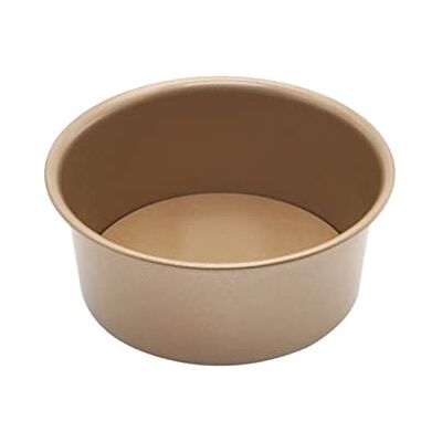 DUO 6/8 Zoll Goldene Metall Runde Kuchenpfanne Abnehmbare Unterkuchenbrotform DIY. Backform (6 inch) DUO 6/8 Zoll Goldene Metall Runde Kuchenpfanne Abnehmbare Unterkuchenbrotform DIY. Backform (6 inch)