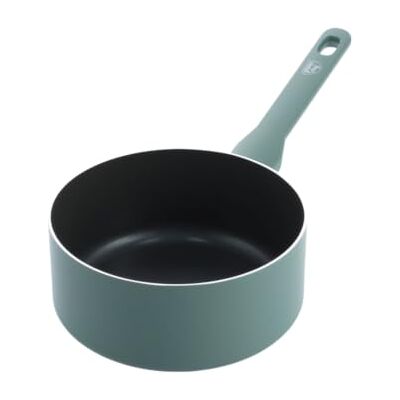 GreenChef Tones Keramik-Antihaft-Kochtopf mit Glasdeckel, 18 cm, Induktion, PFAS-frei, Spülmaschinenfest, Ofenfest, Smokey Blue GreenChef Tones Keramik-Antihaft-Kochtopf mit Glasdeckel, 18 cm, Induktion, PFAS-frei, Spülmaschinenfest, Ofenfest, Smokey Blue